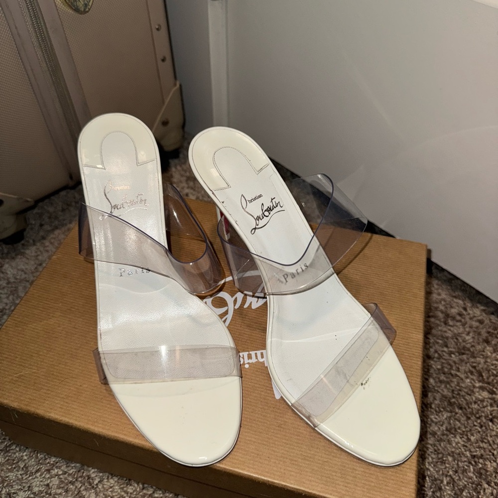 Christian Louboutin Women's Clear Strap Sandals